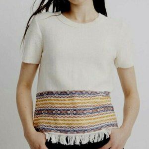 Madewell Women's Fringed Medina Sweater Tee